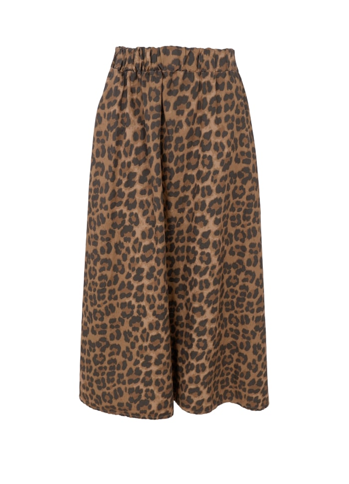 Abbie Leopard Print Cotton Skirt.