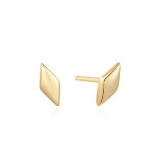 Gold Diamond Shape Studs - Dusk Divas