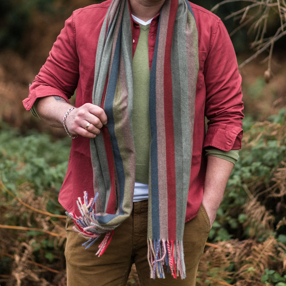 Men's Striped Scarf