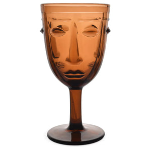 Wine Glass Visage - Amber