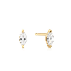 Gold Pave Marquise Studs - Sunshine Chaser