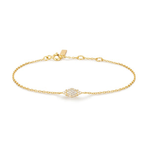 Gold Pave Diamond Shape Bracelet