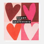 Happy Anniversary Pink/Red Hearts Card