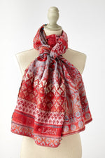 Letol Hand-Loomed Organic Cotton Scarf - Anoushka Rouge