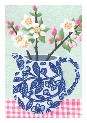 Apple Blossom in a Jug Card