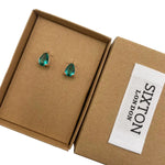 Aqua Teardrop Sparkle Earrings