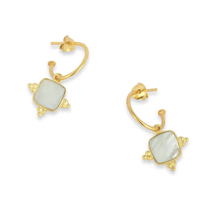 Asia Hoop Earrings - Mother of Pearl