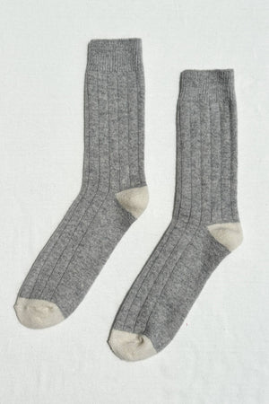 Extended Cashmere Classic Socks: Fawn