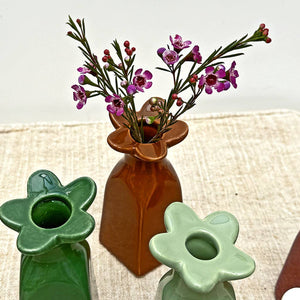 Flower Soliflore Vase - Brown