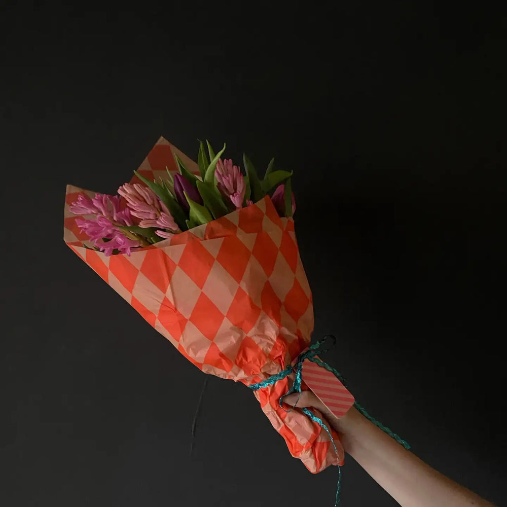 Luxury Tissue Paper Wrap - Orange and Peach