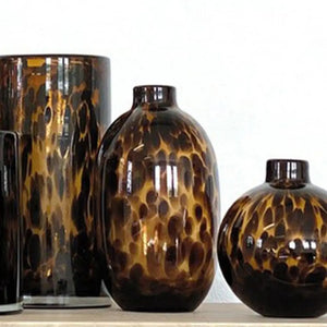 Leopard Glass Vase - Handmade