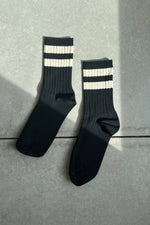 Her Socks - Varsity: Black