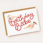 Birthday Babe Sunbathing Ladies Birthday Card