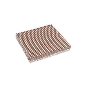 Brown Gingham Print Paper Napkins - Pack of 20