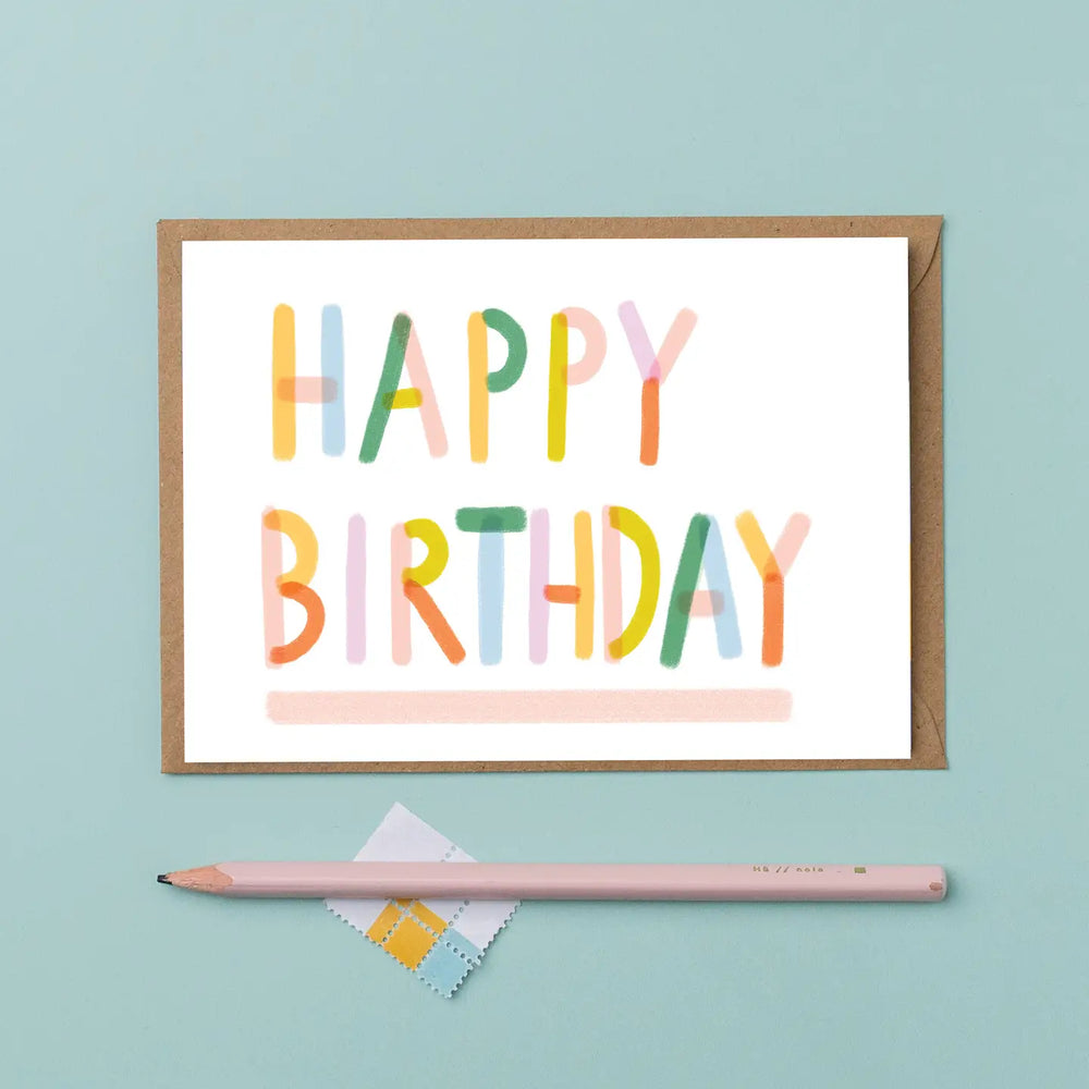 Birthday Colours Card - Capitals
