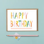 Birthday Colours Card - Capitals