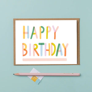 Birthday Colours Card - Capitals