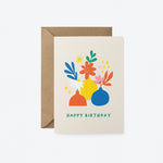 Happy Birthday Flowers Card