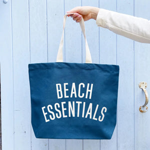 Beach Essentials Canvas Bag - Navy