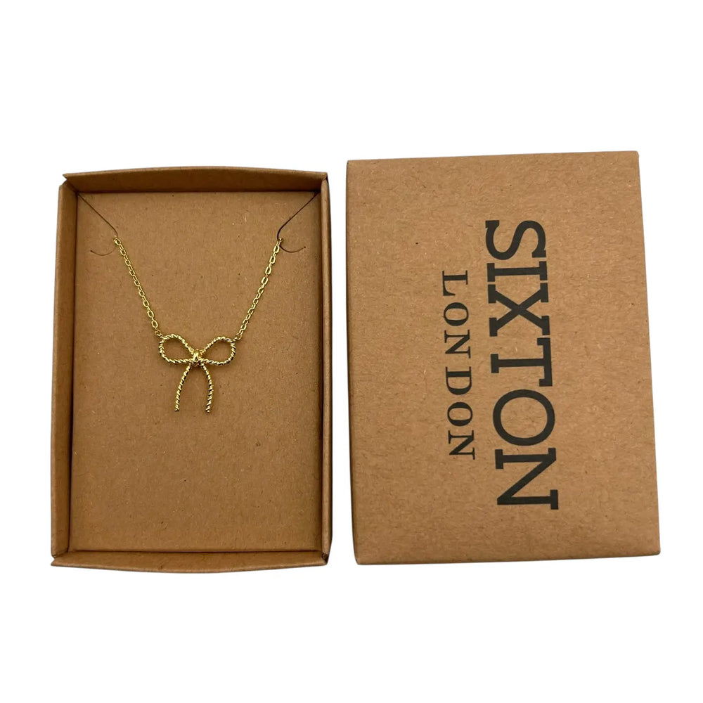 Beaded Bow Necklace