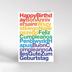 Happy Birthday Languages Card