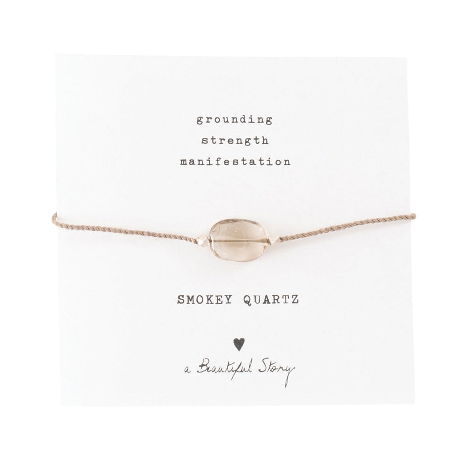 Gemstone Card Smokey Quartz Bracelet