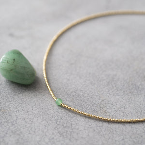 Flora Aventurine Gold Necklace