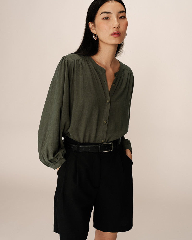 Portrait Blouse  - Vert