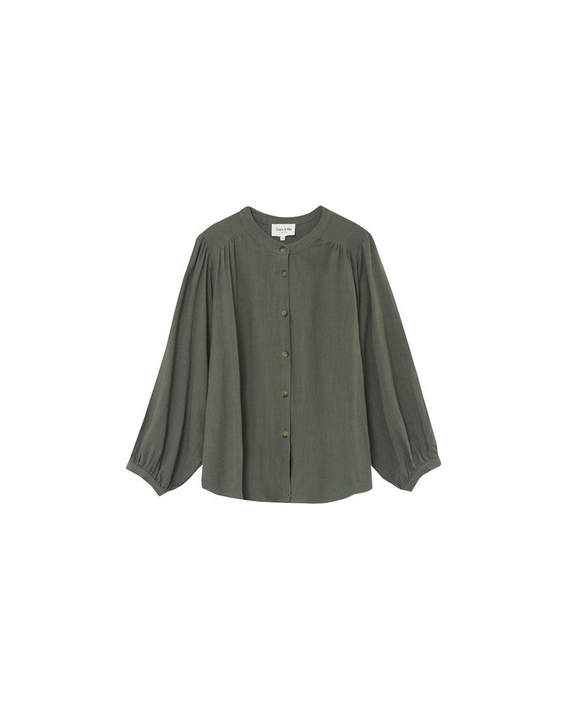 Portrait Blouse  - Vert