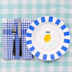 Gingham Napkins/ Teatowels - Blue - Pair
