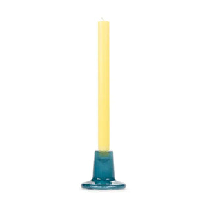 Glass Candle Holder - Mineral Blue