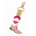 Cowgirl Boot Key Ring/ Bag Charm