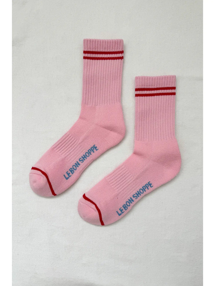 Boyfriend Socks: Armour Pink
