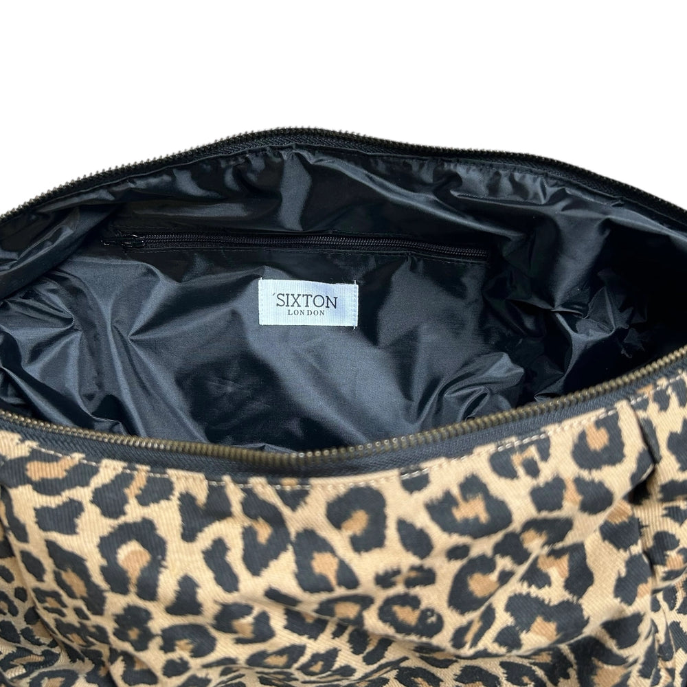 Brixton Crossbody Sling Bag - Sand Leopard Print Large