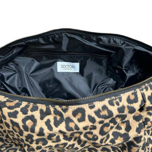 Brixton Crossbody Sling Bag - Sand Leopard Print Large