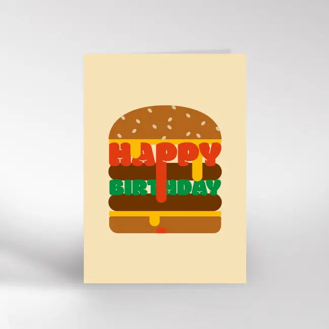 Happy Birthday Burger Card