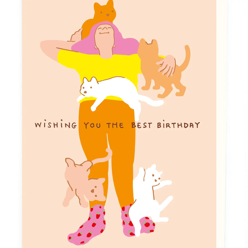 Cats Sleeping Birthday Card
