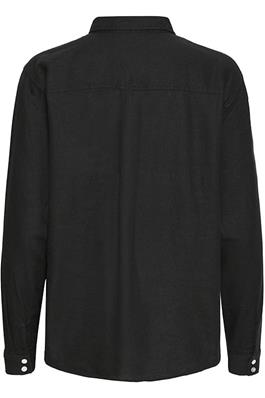 Linno Long Sleeve Linen Shirt - Black