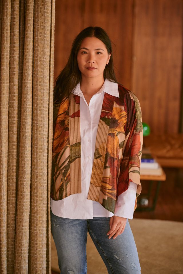 Nasturtium Kimono in Fawn