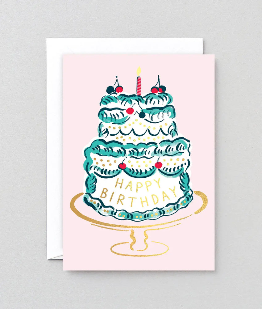 Cake and Candle Birthday Card