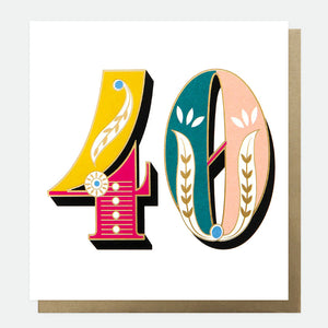 Birthday Card - Age 40