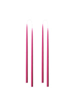 Hand Dipped and Dyed Slim Candles  1.3 cm H= 28 cm (Pair)