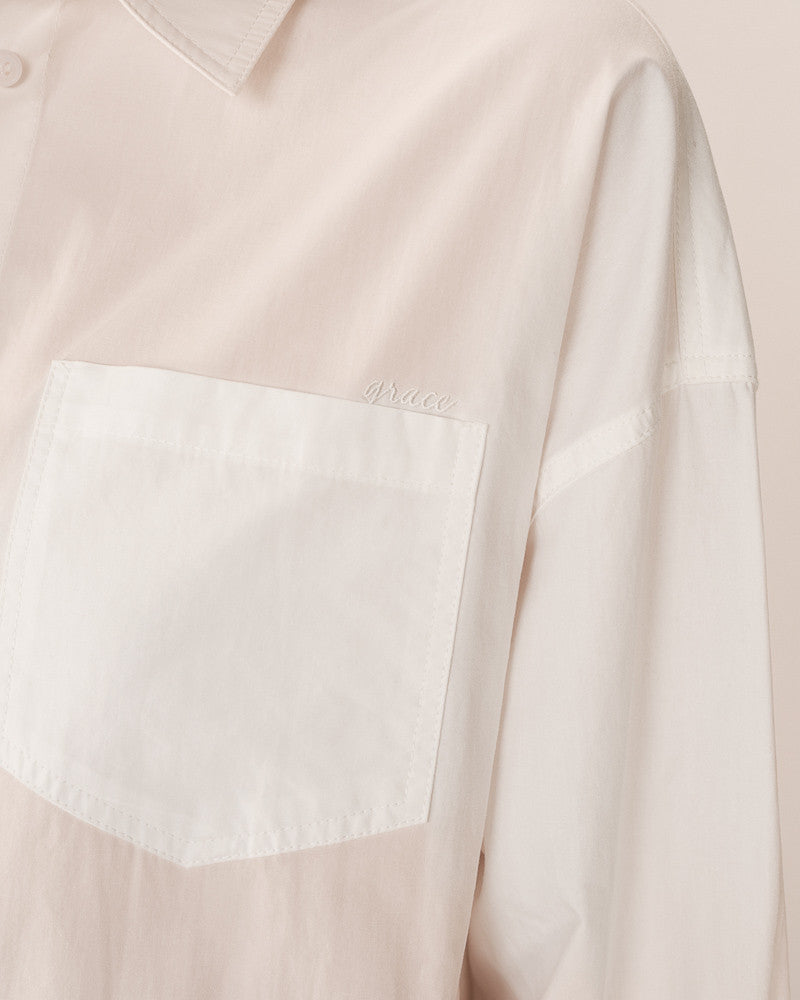 Sira Oversized Cotton Shirt - Ivoire