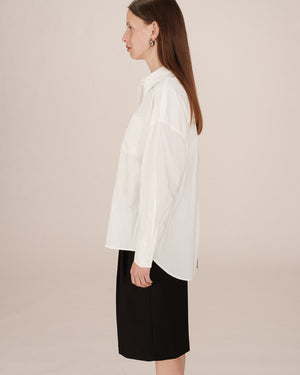 Sira Oversized Cotton Shirt - Ivoire