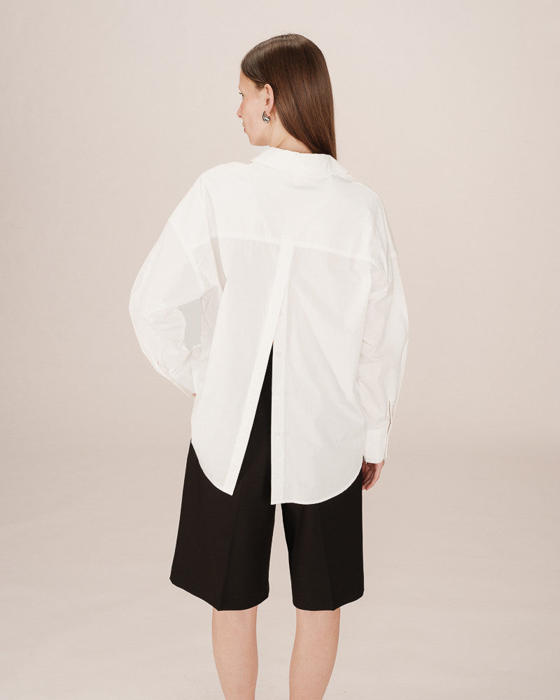 Sira Oversized Cotton Shirt - Ivoire