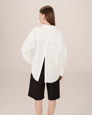 Sira Oversized Cotton Shirt - Ivoire