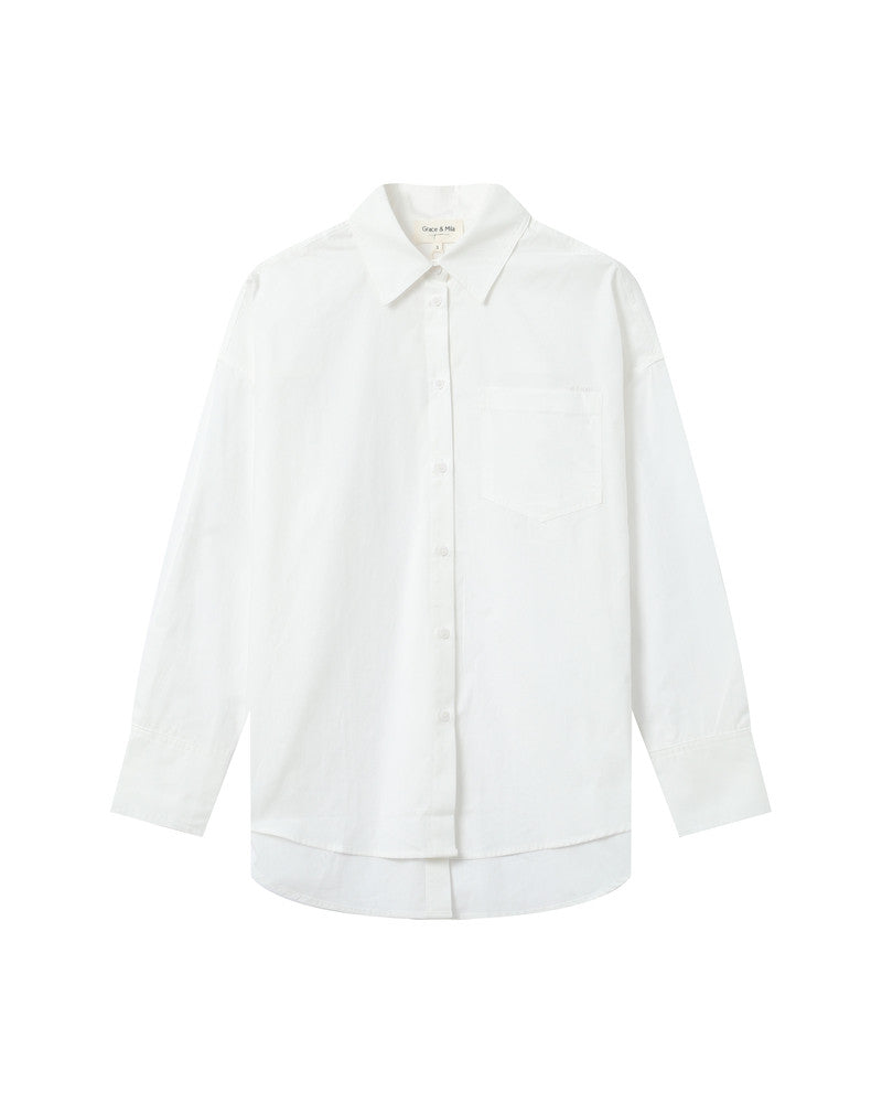 Sira Oversized Cotton Shirt - Ivoire