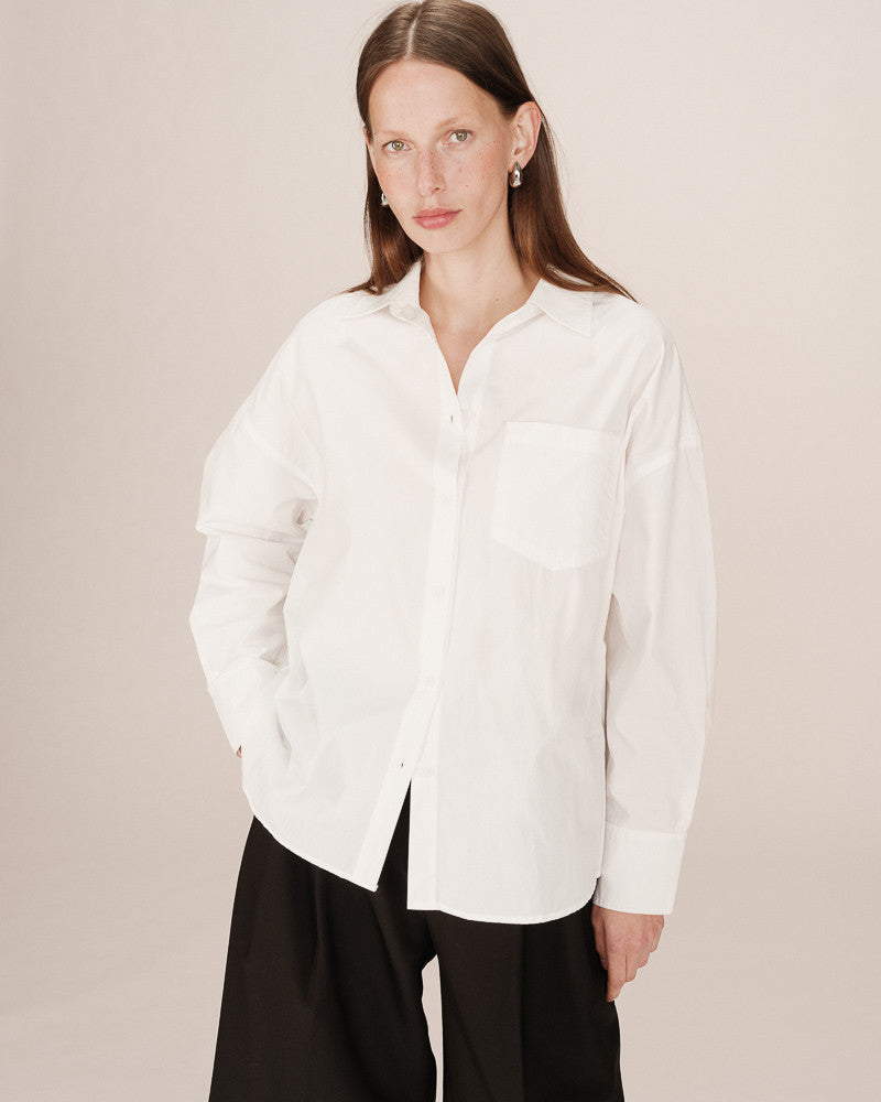 Sira Oversized Cotton Shirt - Ivoire