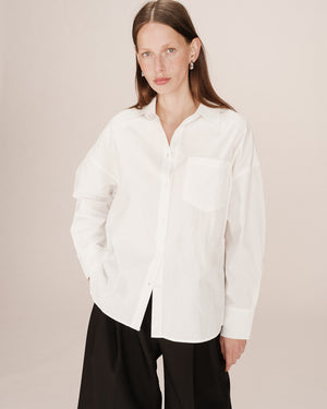 Sira Oversized Cotton Shirt - Ivoire