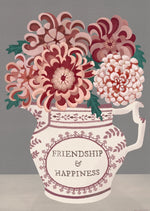 Chrysanthemums in a Happiness Jug Card